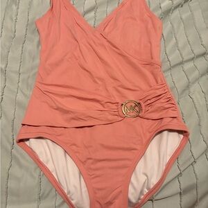 Michael Kors Pink One Piece Swimsuit Classic Design